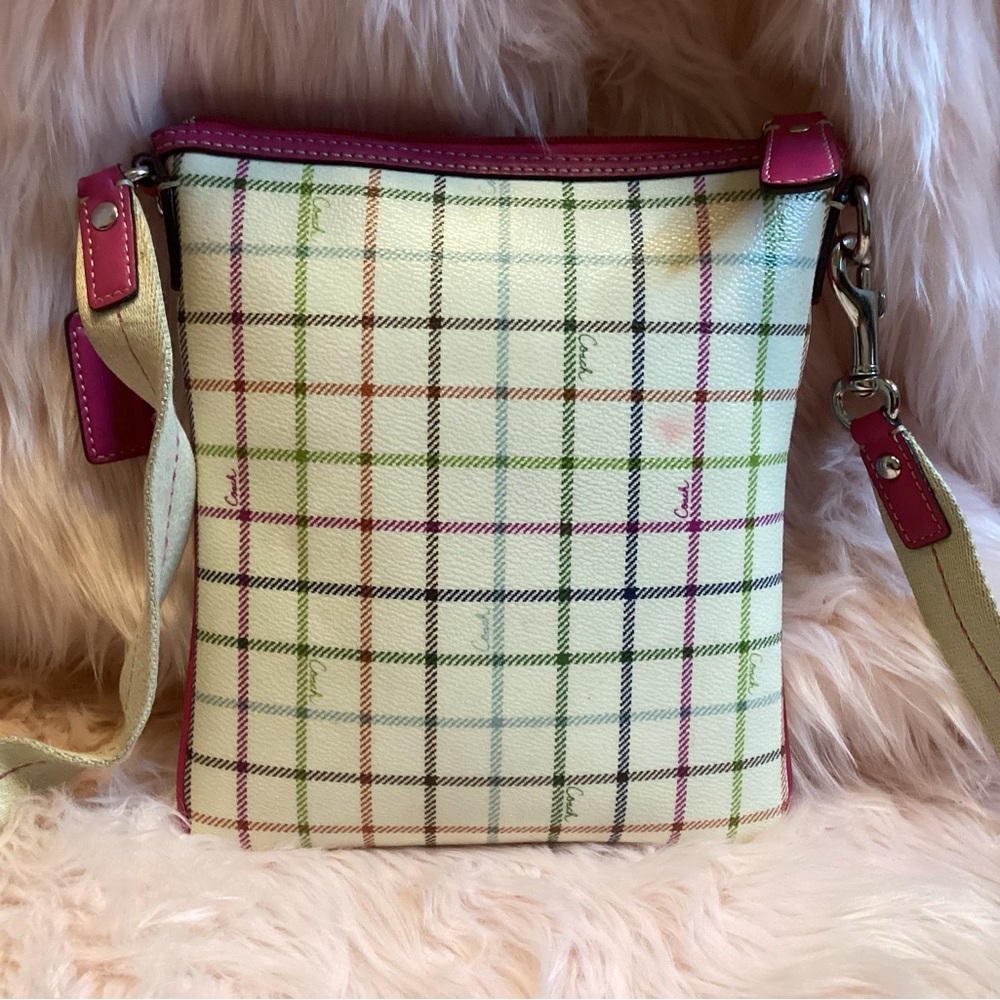 Coach Pink and Cream Crossbody Bag with Boxy Design - Picture 3 of 7